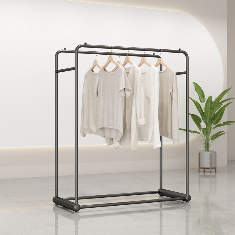服装店中岛架展示架女装店落地式挂衣架双排陈列童装货架铁艺侧挂