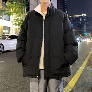 MY5787P75加厚宽松男生棉衣光板羊羔绒内里立领棉服外套男装冬季图片