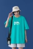 T2365P25中性女模短袖T恤男夏季潮流宽松简约百搭潮牌五分袖上衣，男装T恤，星座510A-6