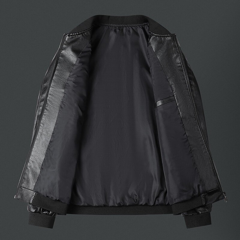 PY5291P75男士皮衣刺绣夹克外套PU棒球服2023新款秋冬潮男皮衣,男装皮衣,星座510A-2
