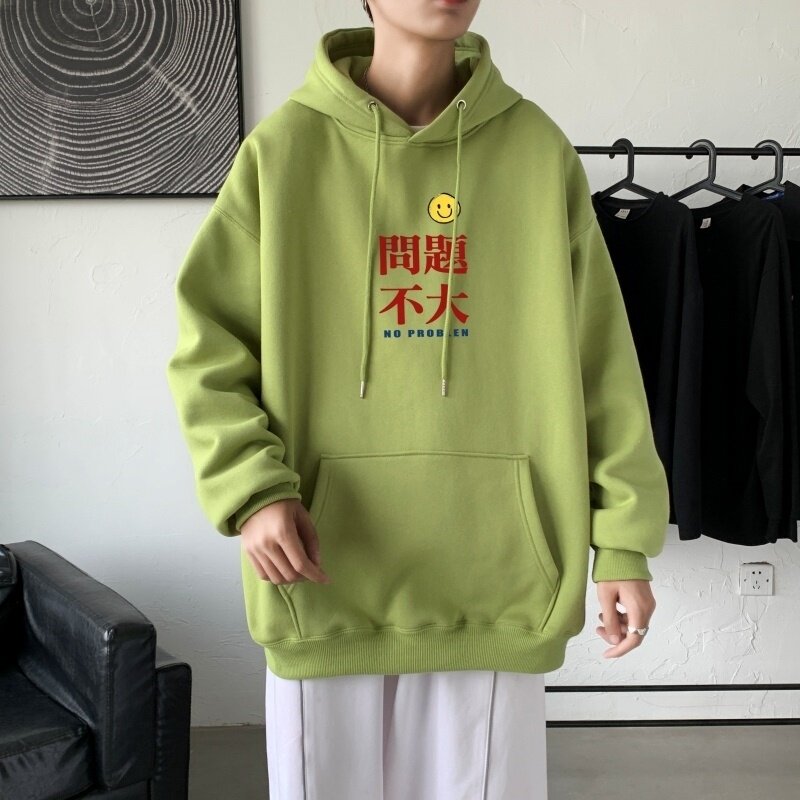 L2300P48韩版ins男士学生宽松运动连帽卫衣秋冬加绒情侣外套,男装卫衣,星座510A-2