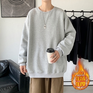 GB5918P40秋冬季卫衣男士加厚绒圆情侣领潮流ins秋冬款宽松长袖图片