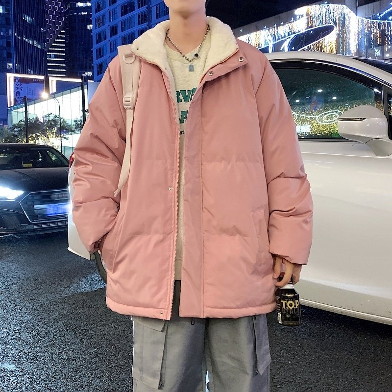 MY5787P75加厚宽松男生棉衣光板羊羔绒内里立领棉服外套男装冬季,男装棉衣,星座510A-2