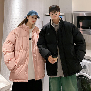 GB5603P75秋冬新款情侣棉衣男加绒加厚羊羔毛棉服外套潮牌港风宽图片
