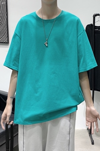 T2054P19港风室外新款夏季短袖t恤潮流百搭纯色体恤衫ins休闲上衣图片