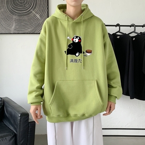 L2411秋冬新款卫衣男装宽松港风日系外套连帽衣服宽松卫衣图片