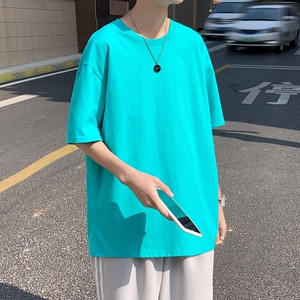 TG6280P15男士港风男士纯色T恤高货纯棉男T光板落肩款T恤图片