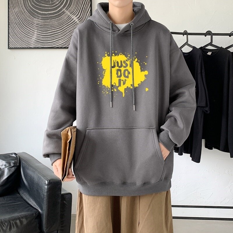 L2457P48秋冬新款卫衣男装宽松港风日系外套连帽衣服宽松卫衣,男装卫衣,星座510A-2