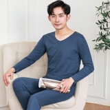 N2716P48情侣款弹力修身圆领秋衣秋裤冬季新款贴片保暖内衣套装，保暖内衣，星座510A-2