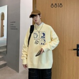 MD2693P55毛衣男春秋宽松潮流oversize网红线衣情侣ins超火针织衫，男装针织衫/毛衣，星座510A-2