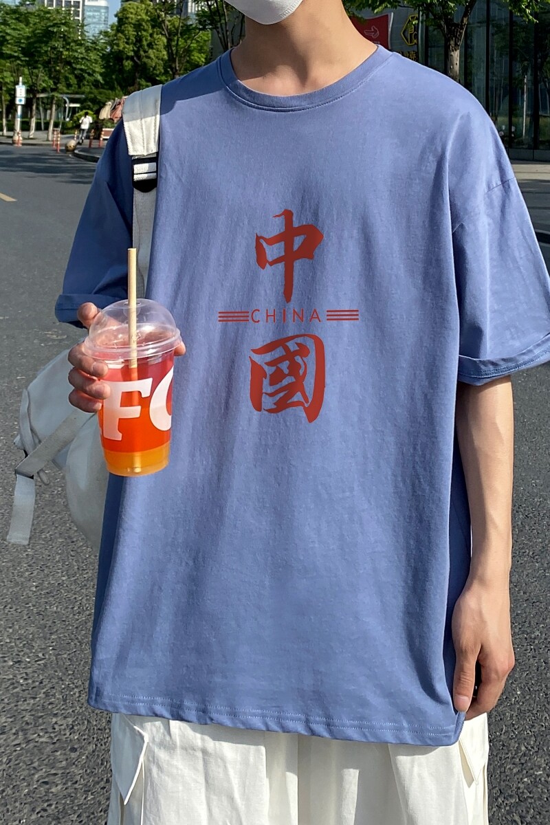 D2200港风室外男士t恤短袖ins潮牌潮流夏季薄款上衣服港风宽松,男装T恤,星座510A-6