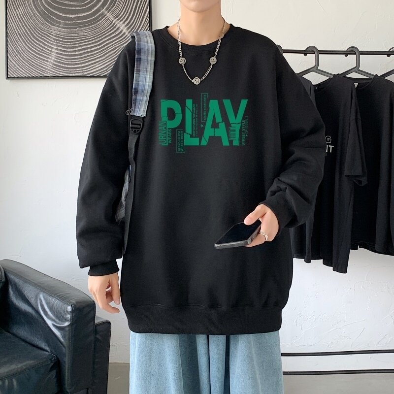 Y2553P38主推男圆领韩版运动外套ins港风青少年上衣21秋冬卫衣,男装卫衣,星座510A-2