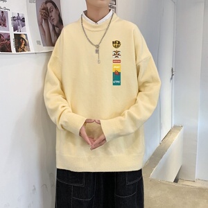 MD2854P55高领毛衣男士秋冬季韩版潮流港风ins情侣百搭宽松针织衫图片