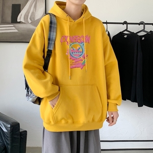 L2449P48秋季上新休闲连帽百搭韩潮外套卫衣男情侣装连帽卫衣图片