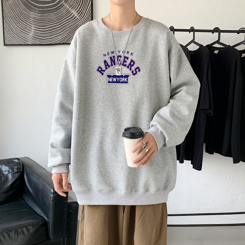Y2424P38春秋季新款圆领卫衣男宽松套头衫港风休闲外套ins潮,男装卫衣,星座510A-2