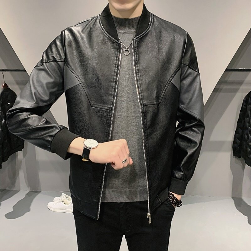PY5253P85木木潮男皮衣刺绣夹克外套男装PU皮衣男士皮衣2023新款,男装皮衣,星座510A-2