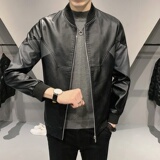 PY5253P85木木潮男皮衣刺绣夹克外套男装PU皮衣男士皮衣2023新款，男装皮衣，星座510A-2