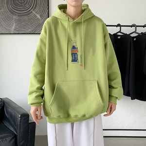 L2485P48港风ins连帽套头外套学生男女秋卫衣2023秋新款印花卫衣