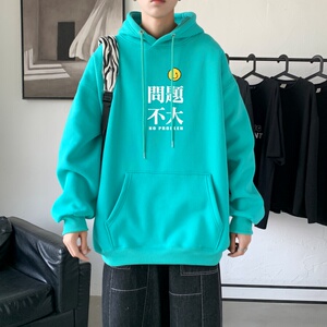 L2300港风 2021秋冬新款大码潮男连帽情侣卫衣男连帽外套图片