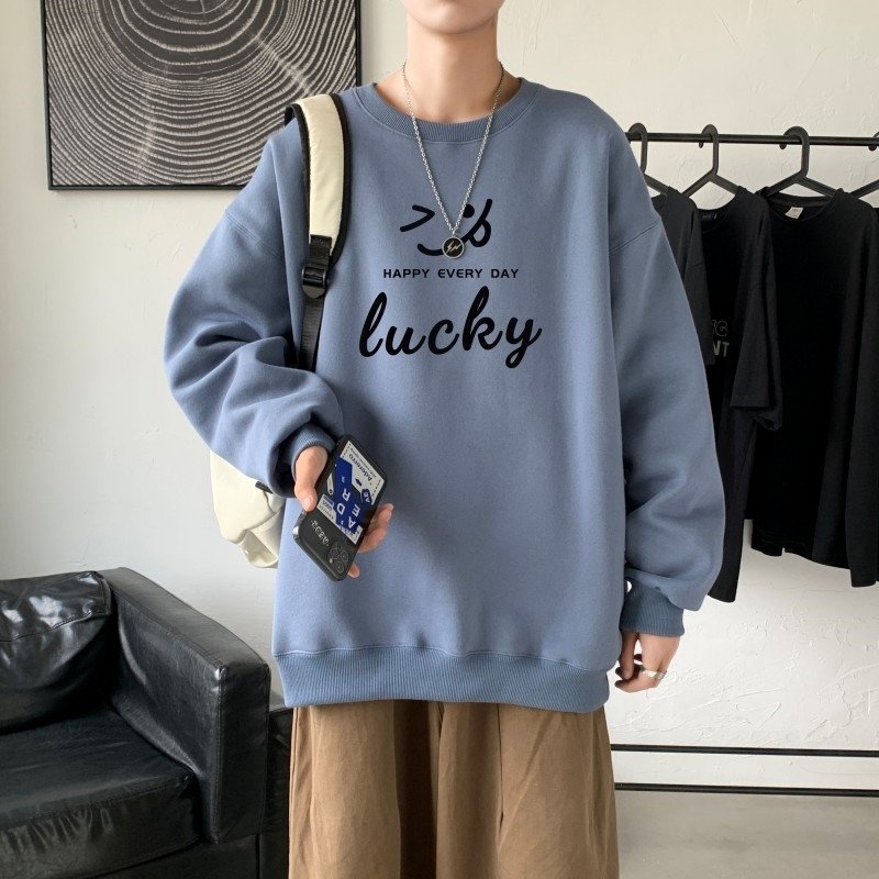 Y2297P38秋季男士bf宽松卫衣港风卫衣新款圆领韩版潮流衣服,男装卫衣,星座510A-2