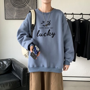 Y2297P38秋季男士bf宽松卫衣港风卫衣新款圆领韩版潮流衣服图片