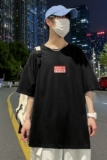 D2201港风室外男士t恤短袖ins潮牌潮流夏季薄款上衣服港风宽松，男装T恤，星座510A-6