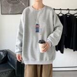 Y2484P38秋季新款港风印花圆领卫衣男潮宽松帅气百搭休闲外套，男装卫衣，星座510A-2