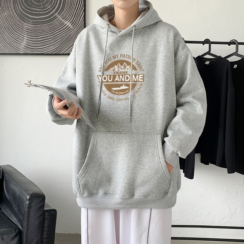L2487P48秋卫衣2023秋新款港风ins连帽套头印花卫衣外套学生男女,男装卫衣,星座510A-2