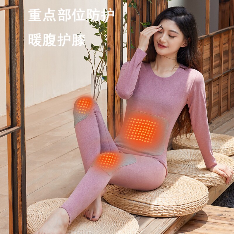 5827P48新款阳离子德双面磨绒男士秋衣秋裤石墨烯贴片保暖内衣套,居家内衣保暖内衣,星座510A-2