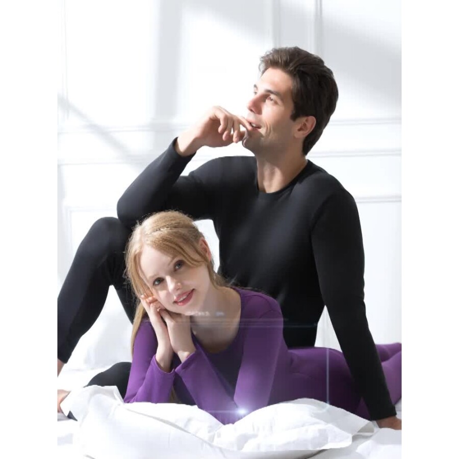 NU8558P39男加绒加厚防寒秋衣秋裤女秋冬情侣套装黄金绒保暖内衣，保暖内衣，星座510A-6