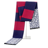 WJ0929P28秋冬男提花格子流苏中长清新拼接围巾男士休闲百搭商务，围巾，星座510A-6