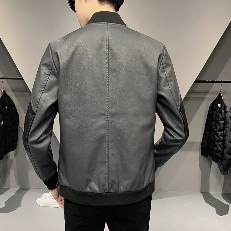 PY5253P85木木潮男皮衣刺绣夹克外套男装PU皮衣男士皮衣2023新款,男装皮衣,星座510A-2