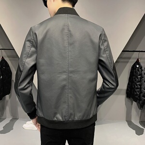 PY5253P85木木潮男皮衣刺绣夹克外套男装PU皮衣男士皮衣2023新款图片