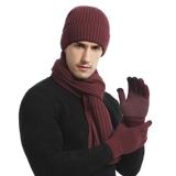 WJ0046P55新款冬生日送礼围巾帽子手套三件套装男潮毛线针织帽子，围巾，星座510A-6