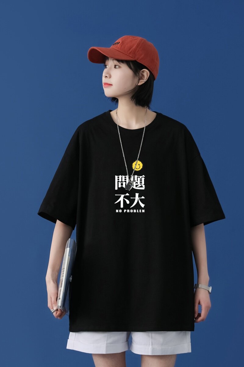 T2283中性模特t恤宽松潮ins夏季潮流胖子大码五分袖打底衫上衣,男装T恤,星座510A-6