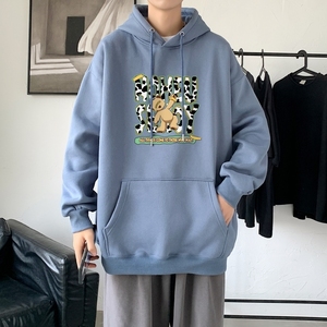 L2541P48新款2023秋冬连帽卫衣男大码运动帽衫宽松薄外套卫衣图片