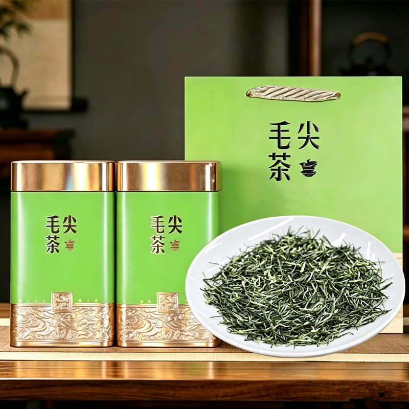 500g毛尖茶独立小袋装小包装茶叶袋泡茶叶绿茶酒店盒装新茶罐装图片