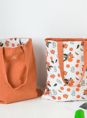 加厚午餐包日式手提包帆布手拎便当包手提袋购物袋收纳包杂物袋