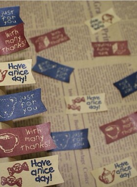 ZAKKA复古牛皮纸封口贴纸饼干袋装饰礼品包装贴面包烘焙袋封口贴