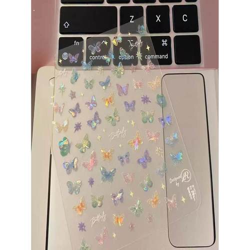 儿童彩妆彩绘贴纸儿童节彩妆贴纸眼妆彩光贴纸飘带高端彩色蝴蝶仙