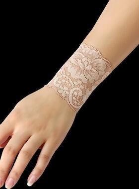 防晒护腕套袖套遮盖疤痕纹身夏季薄款蕾丝护肘大臂胳膊护腕