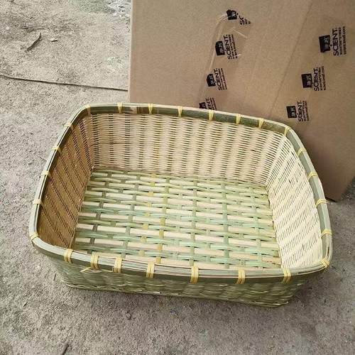 竹编织品鸡蛋篮宠物筐水果篮子家用厨房洗菜淘摆菜收纳筐(宠物筐)