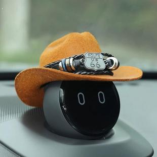 适用蔚来nomi帽子et57es68ec6头饰装 西部牛仔机器人草帽车载摆件