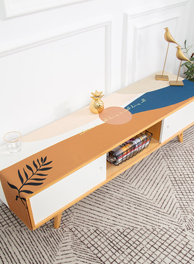 客厅防水防晒电视柜盖布加厚棉麻北欧风长方形台布桌布餐桌布艺