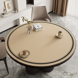 纯色圆形餐桌垫防水防油免洗桌布