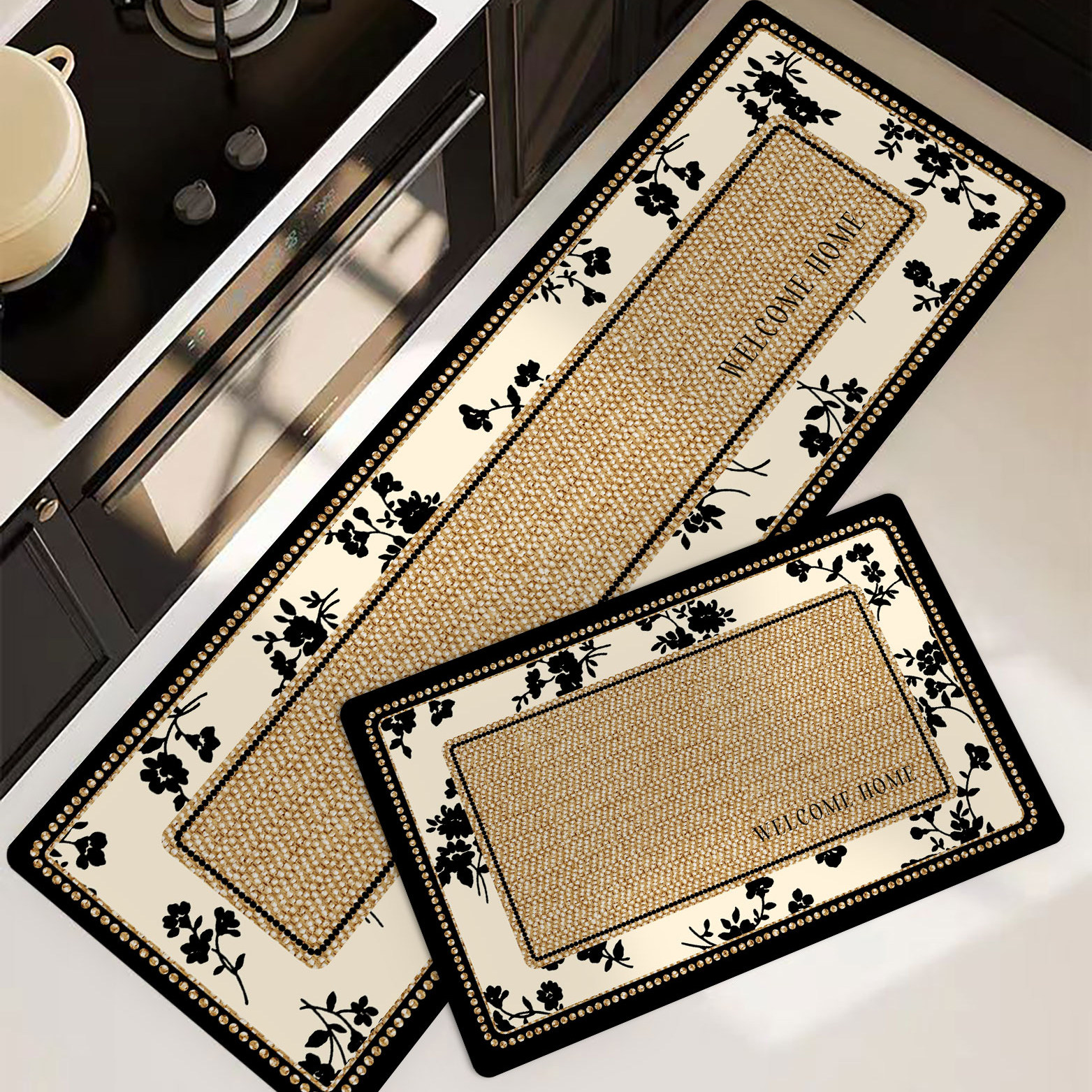 宅寂风厨房专用免洗可擦吸水脚垫长条形速干浴室门口防滑擦脚地垫,居家布艺,厨房地垫,淘宝优惠券,粉丝福利购,淘宝优惠卷