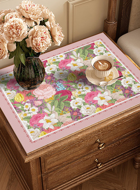 卧室防尘防水床头柜垫皮革盖布盖巾PVC梳妆台面垫写字台书桌垫子