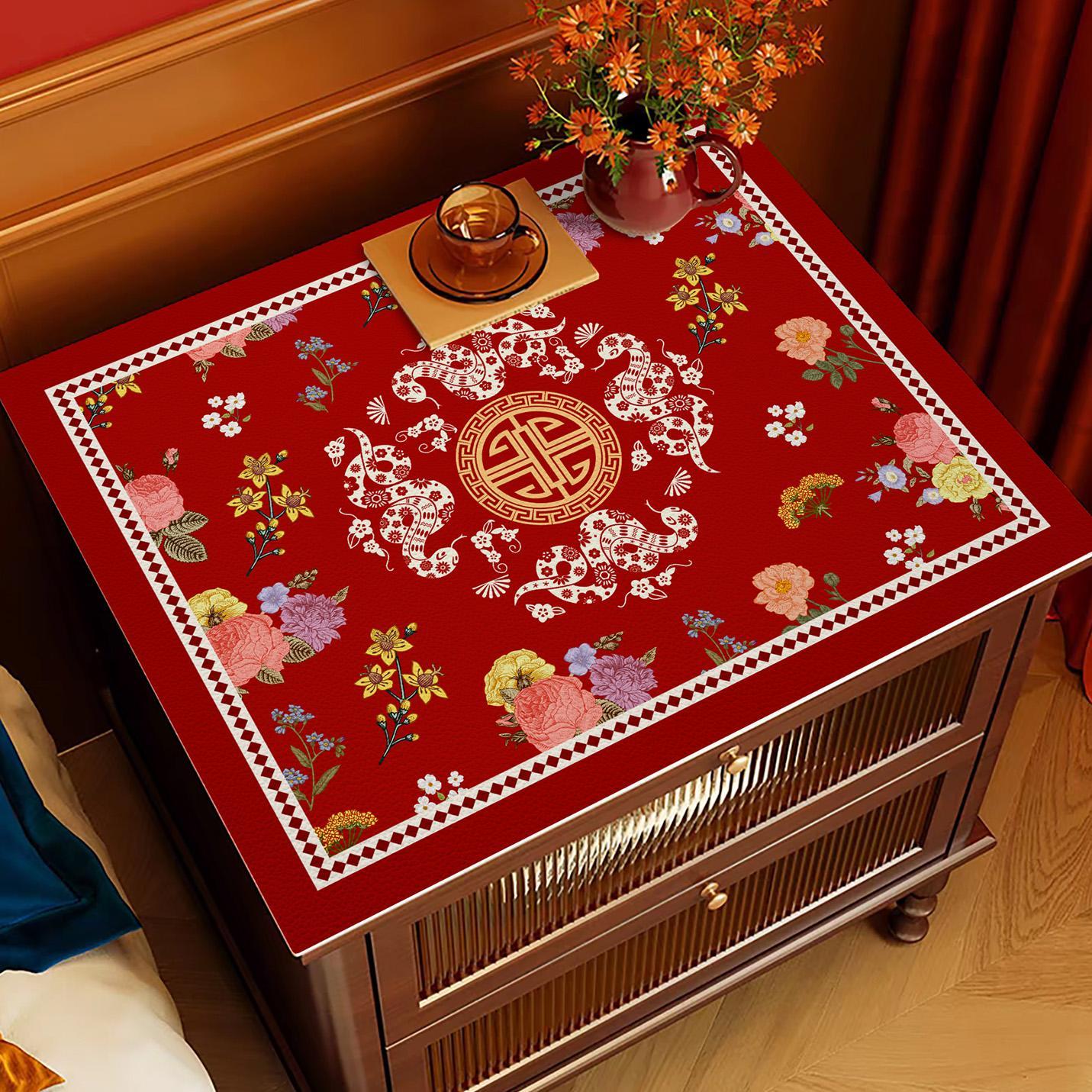 床头柜垫皮革桌垫盖垫梳妆台垫