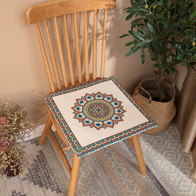 隔凉棉麻椅垫加厚海绵坐垫餐厅正方形椅垫防滑防潮学生皮垫民族风,居家布艺,椅垫,淘宝优惠券,粉丝福利购,淘宝优惠卷