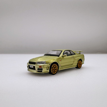 微缩都市 1:87 尼桑 GTR34 GT-R Skyline天际线改装街车 塑胶车模